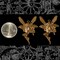 Antiqued Copper Plated Brass Fairy Pendants with One Ring - Set of Two - C-P80